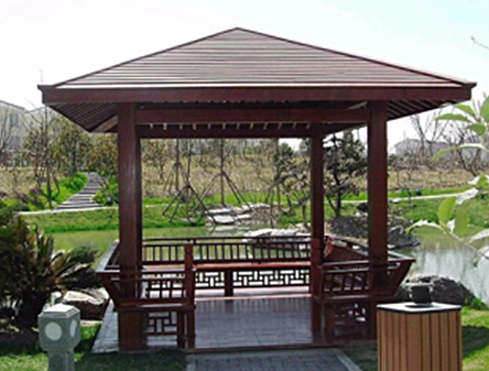 防腐木涼亭